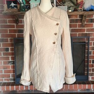 Free People Wool Blend Peacoat Size 8 Blush Pale Pink